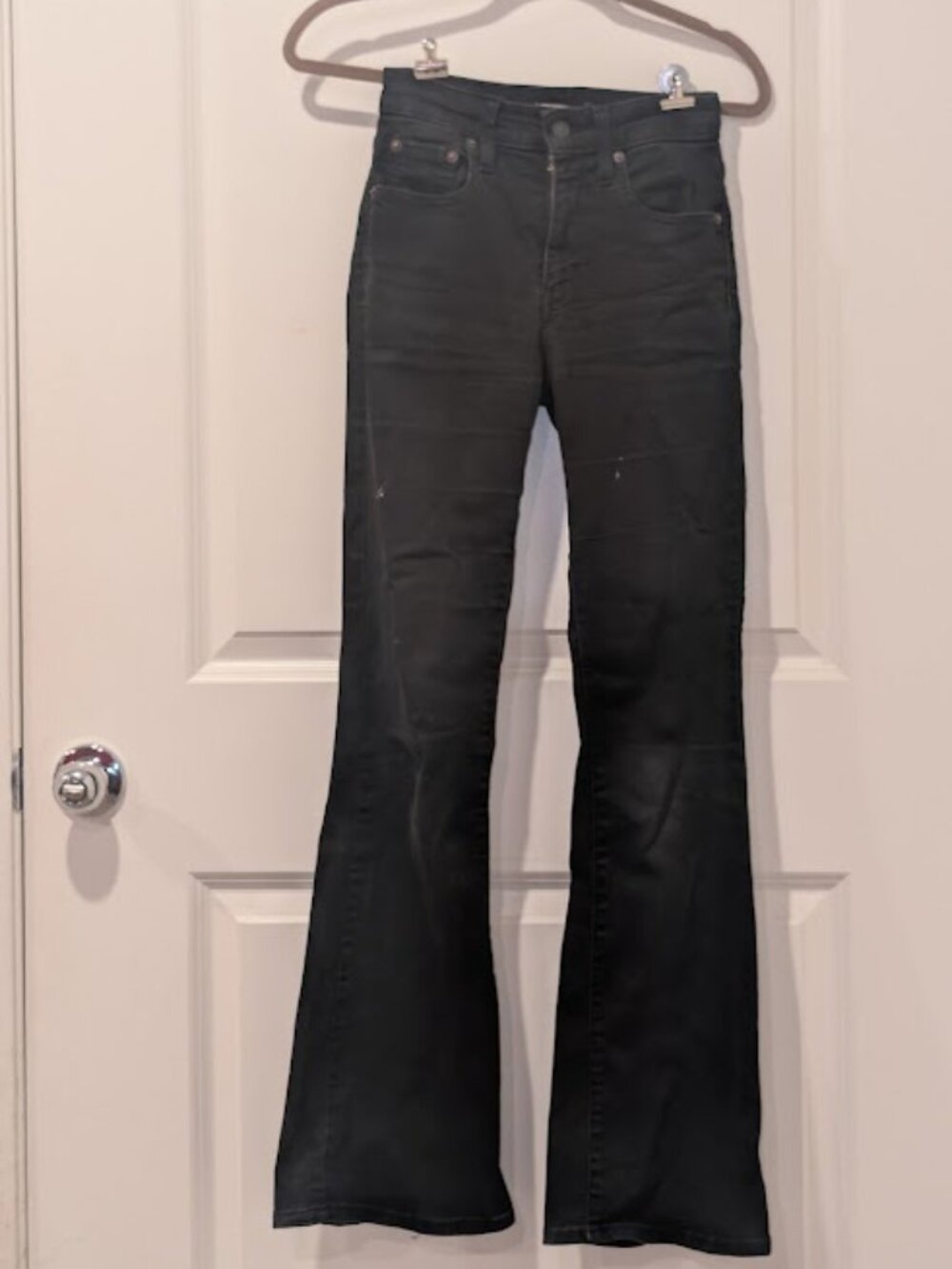 Levi's Denim 726 High-Rise Flare Women's Jeans in Soft Black